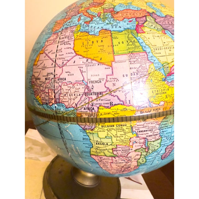 Vintage Mid-Century Modern Cram's Universal Terrestrial Globe 10" For Sale In Cincinnati - Image 6 of 13