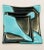 1980s Fused Art Glass Turquoise & Black, 3-Piece Plate Set For Sale - Image 12 of 12