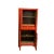 Asian Red Tall cabinet has 2 compartments with 1 removable shelf on each, and has 2 drawers at the middle of cabinet....