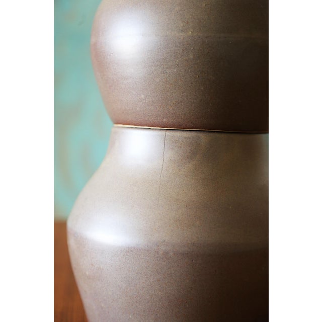 Gordon and Jane Martz M181 Lamp for Marshall Studios Matte Green Gray 34" For Sale - Image 6 of 9