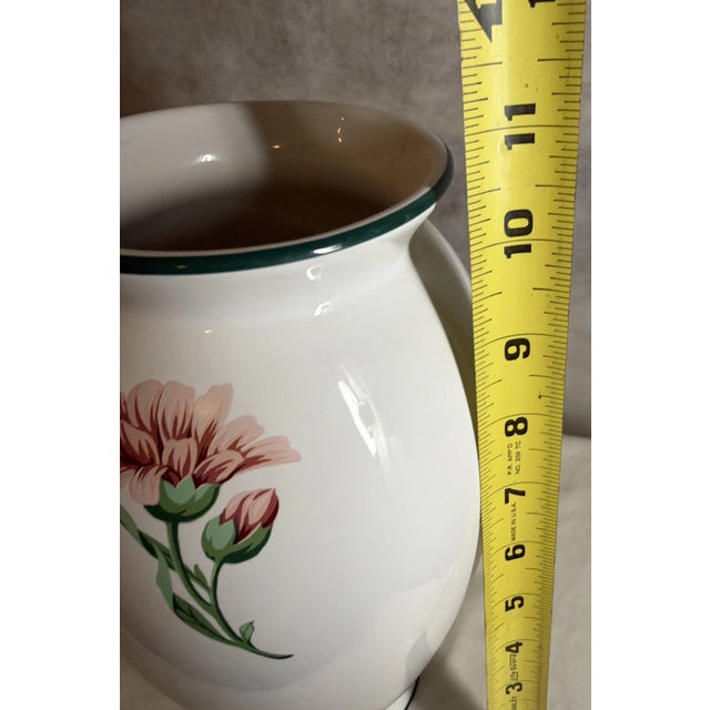 Tiffany and Co. Vintage Tiffany & Co Sintra Pattern 11” Tall Porcelain Vase For Sale - Image 4 of 7