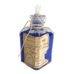 19th Century French Paint Pigment in Glass Bottle