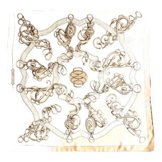 Hermès Profile-Sellerie 1984 Silk Scarf Designed by Guillemot For Sale