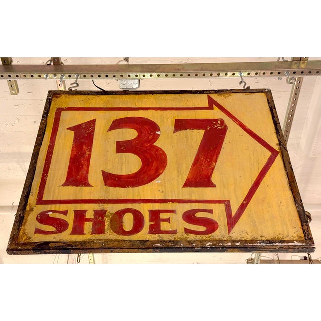 Yellow Reclaimed 137 Shoes Marty Supreme Movie Set Sign For Sale - Image 8 of 10