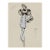 Vintage French Fashion Art Print – Pale Blue Art Deco Illustration, 12" X 16" For Sale