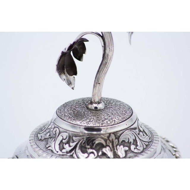 Silver Toothpick Holder with Chalice on Vine and Acanthus Leaves For Sale - Image 4 of 5