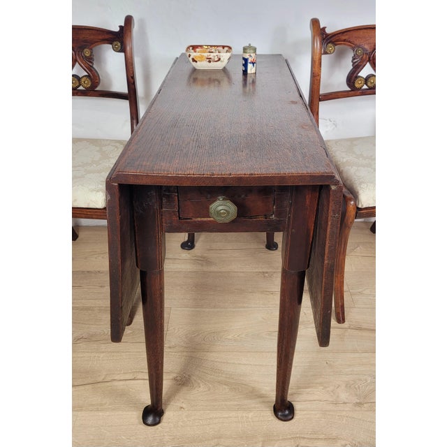 Georgian Drop-Leaf Dining Table in Oak, 1820s For Sale - Image 4 of 18