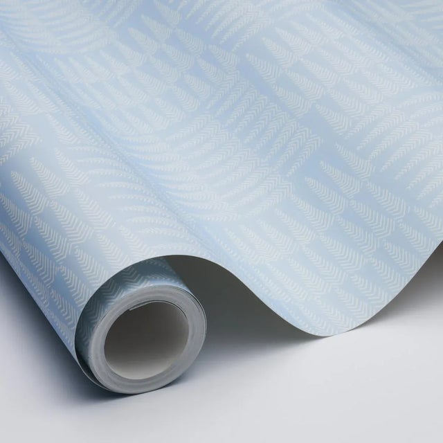 Schumacher Sample - Schumacher Charlie Wallpaper in Sky For Sale - Image 4 of 4