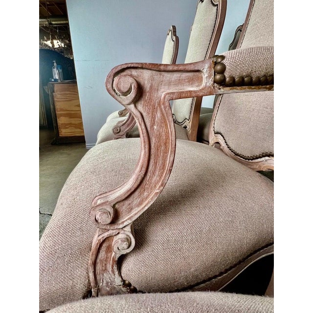 1930s Set of '8' French Louis XV Style Dining Chairs For Sale - Image 5 of 17