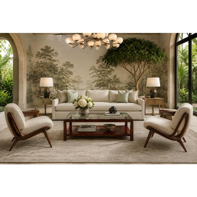 A streamlined yet exquisite Brazilian modern coffee table produced by Celina Decorações in the 1960s. The architectural...