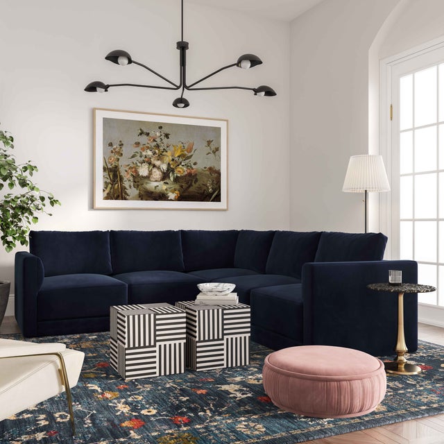 Discover the timeless elegance of the Willow Sectional, a modular masterpiece upholstered in luxurious velvet. This...