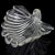 Beautiful vintage Murano hand blown crystal clear Italian art glass ribbed decorative seashell shape centerpiece bowl. The...