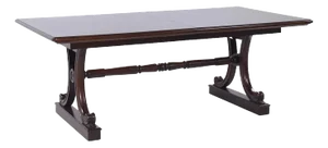Hickory Chair Furniture Company Walnut Expanding Trestle Dining Table