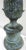Green Vintage Bronze Acorn on Pedestal Table Lamp With Lampshade For Sale - Image 8 of 11