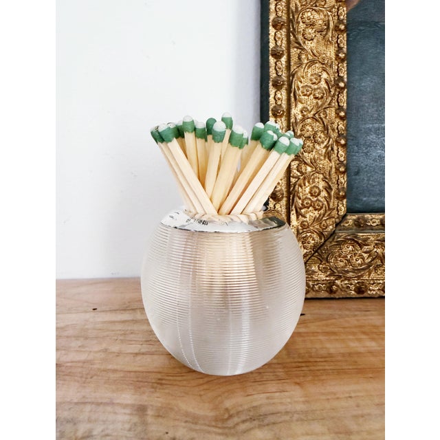 1900 - 1909 1903 English Sterling Silver and Glass Match Striker For Sale - Image 5 of 5