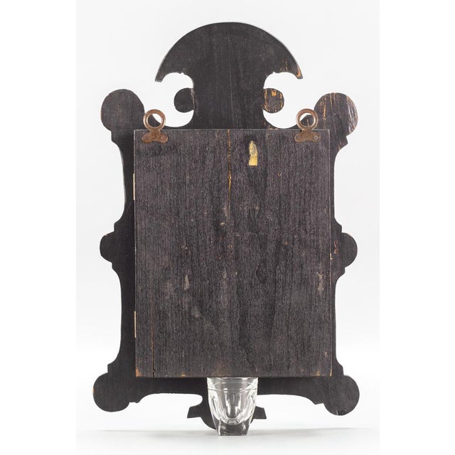 Small Louis Philippe Black Wooden Wall Hanging Key Cabinet, 1890s For Sale - Image 6 of 18