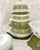 Avocado Vintage Pyrex "Verde Green & Verde Square Flowers" Mixing Bowls - Set of 9 For Sale - Image 8 of 10