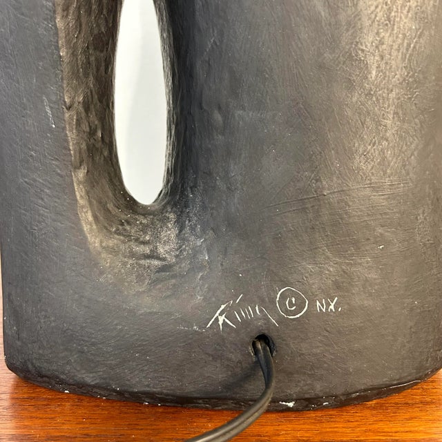 Ceramic Reva Large Digital Table Top Sculptural Ceramic Lamp For Sale - Image 7 of 12