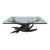 1972 Silas Seandel Brutalist Torch-Cut Iron and Glass Coffee Table For Sale