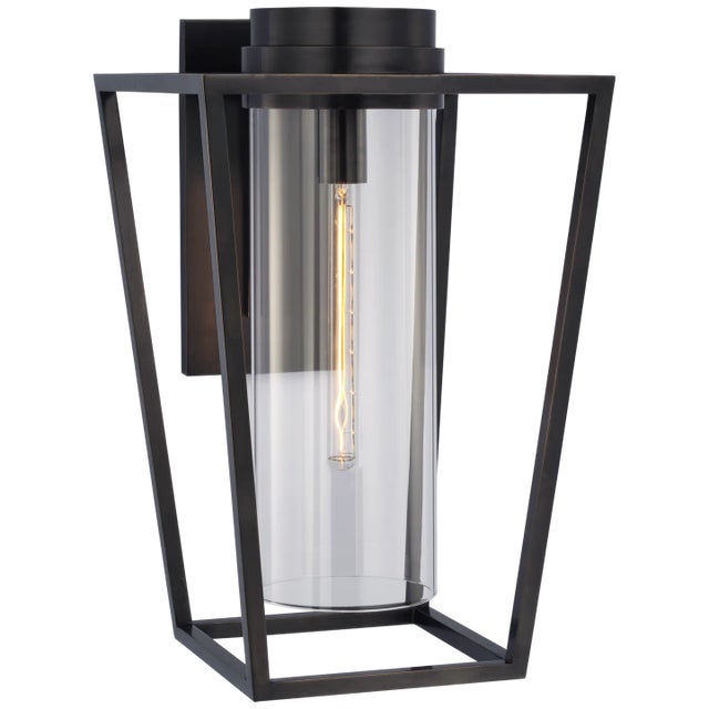 Presidio Medium Bracketed Sconce in Bronze with Clear Glass Designer: Ian K. Fowler Height: 22.25" Extension: 16"...