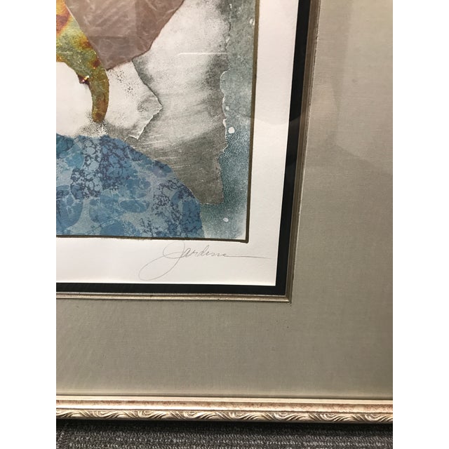 Gray Pair of Original Mixed Medium Gouache Paint & Paper Collage Art With Trojan Horses, Titled Mycenaean Fragments I and II by Liz Jardine For Sale - Image 8 of 12