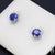 Contemporary 14k White Gold & Blue Sapphire Stud Earrings, A Pair For Sale - Image 3 of 4