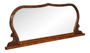 Hand-Carved Walnut Mirror by Osvaldo Borsani, 1930s