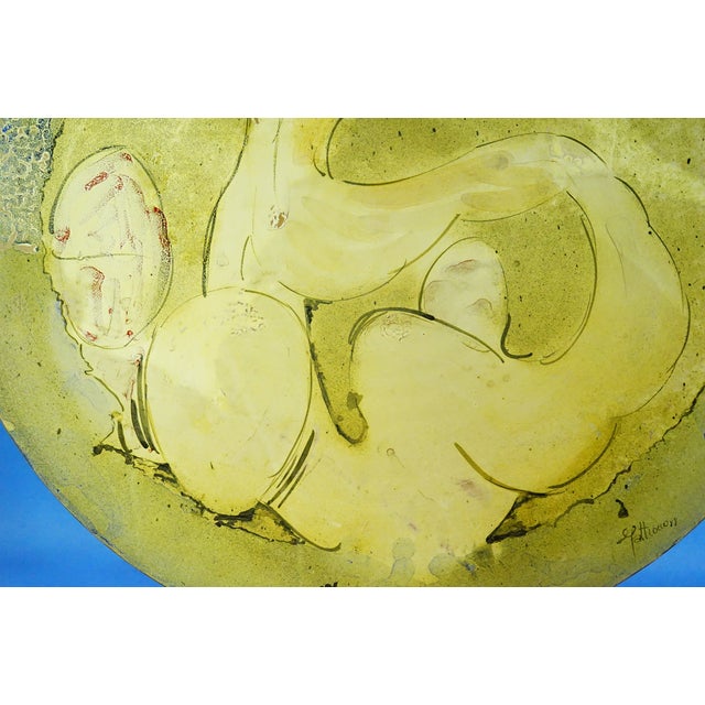 Ceramic Vintage Majolica Plate by Fattiocco 88, 1980s For Sale - Image 7 of 18