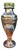 Art Deco Silver-Plated Vase with Glass Insert, 1929, Set of 2 For Sale