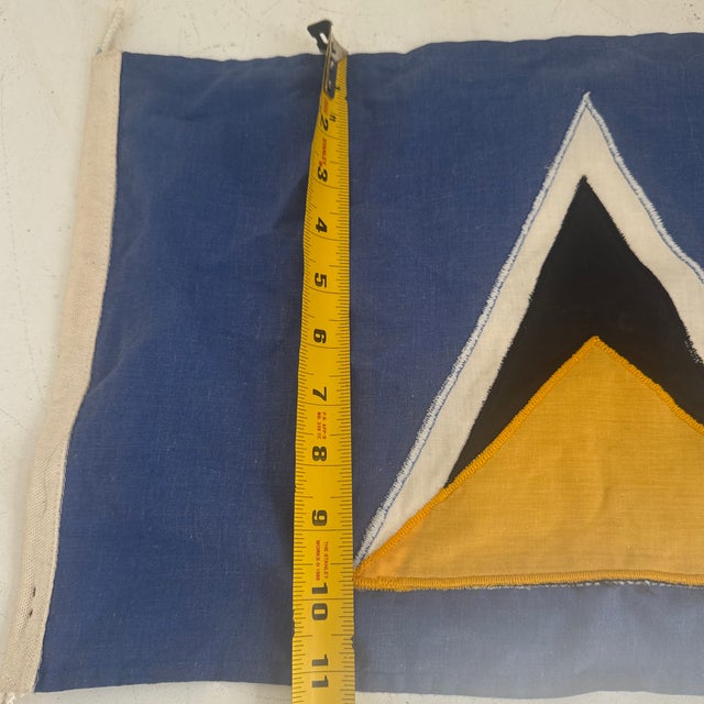 Vintage St. Lucia Nautical Flag Burgee For Sale In Charleston - Image 6 of 10