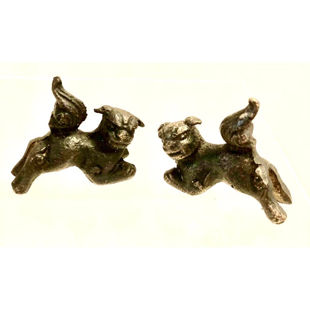 19th Century Meiji Japanese Chinese Asian Bronze Metal Vase Foodogs Handles Antique Vintage For Sale In Los Angeles - Image 6 of 10