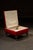 Late 20th Century Vintage Tufted Leather Rolling Ottoman Trunk in Red For Sale - Image 5 of 10