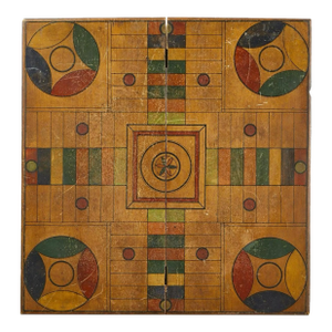 Very Large Americana Parcheesi Gameboard, 1875