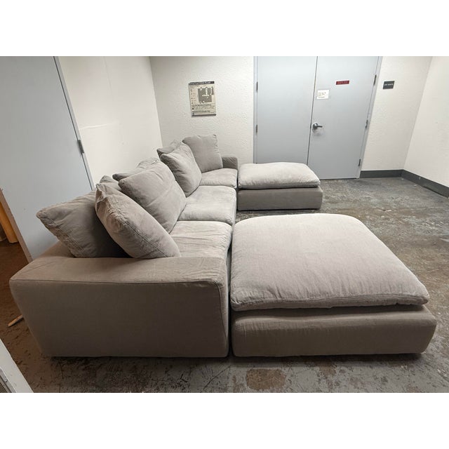 2010s Restoration Hardware Cloud Modular U-Sectional, Set of Five For Sale - Image 5 of 12
