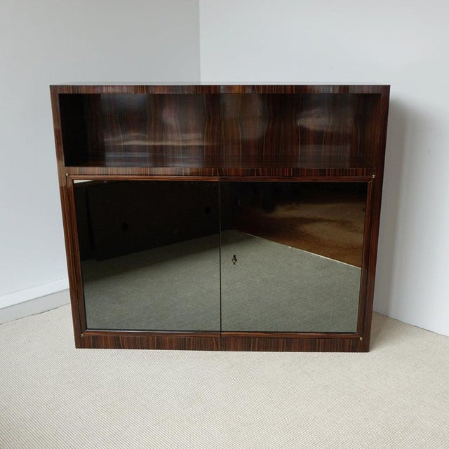 Art Deco Bookcase Cabinet in Macassar Ebony, 1920s For Sale - Image 11 of 12