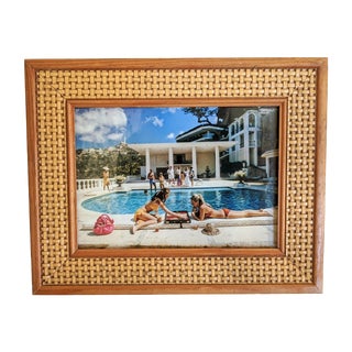 Vintage Slim Aarons Poolside Women Framed Photograph For Sale