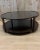 Vintage Two Tier Round Wood Coffee Table on Casters For Sale In Chicago - Image 6 of 9