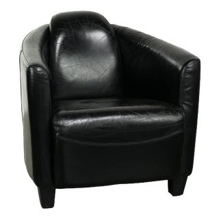 Aviator Armchair In Cowhide Leather For Sale