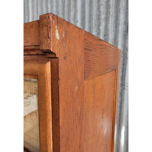 Antique Pattern File Cabinet Early 20th Century American Tiger Oak For Sale - Image 4 of 18