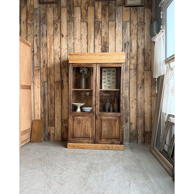 Small Antique Pine Display Case, 1890s For Sale - Image 13 of 13