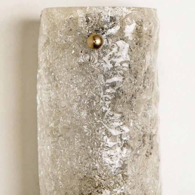 Ice Glass Wall Light from Hillebrand, Germany, 1960s For Sale - Image 9 of 10