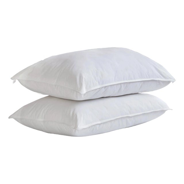 Premium Medium White Duck Down Pillow with TENCELTM Lyocell Organic Cotton Shell, Queen For Sale