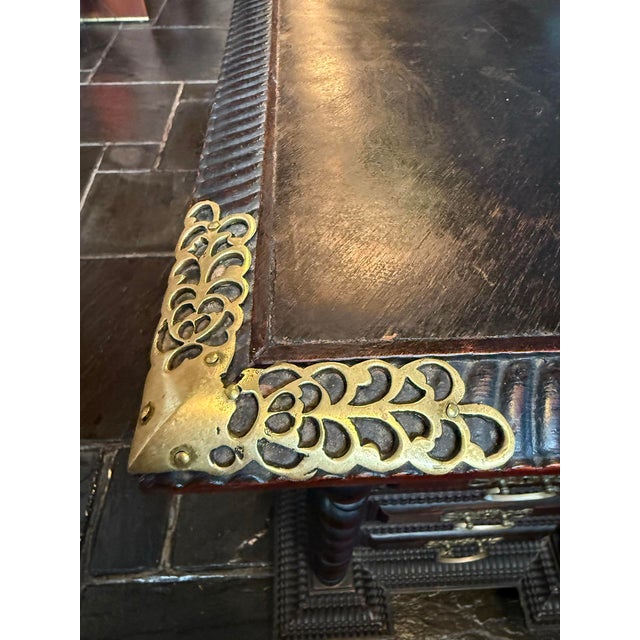 Brown Antique Portuguese Desk For Sale - Image 8 of 12