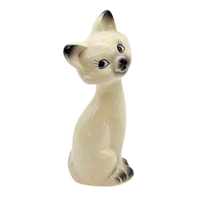 Small Mid Century Siamese Cat Figurine For Sale