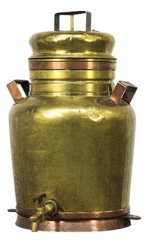 Large Rustic Farmhouse French Brass Canne à Lait or Milk Jug