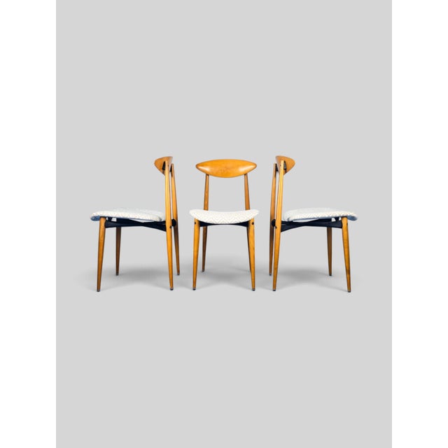 Mid-Century Italian Dining Chairs in Beech, Italy, 1960s, Set of 4 For Sale - Image 13 of 18