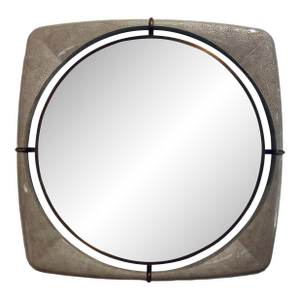 Jonathan Charles Modern Eggshell Toulouse Square Floating Wall Mirror
