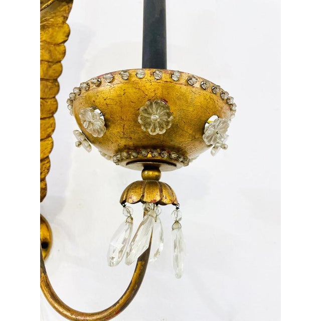 1940s Wall Lights in the style of Baguès, France, 1940s, Set of 2 For Sale - Image 5 of 7