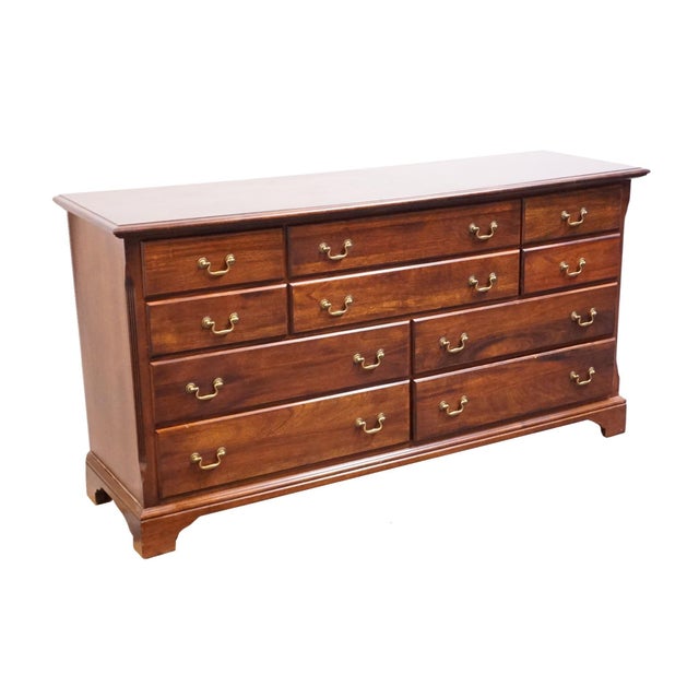 Cresent Furniture Solid Cherry Traditional Style 68" Triple Dresser 7268 For Sale - Image 4 of 13