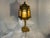Early 20th Century Cast Iron Boudoir Slag Glass Lamp For Sale - Image 4 of 5